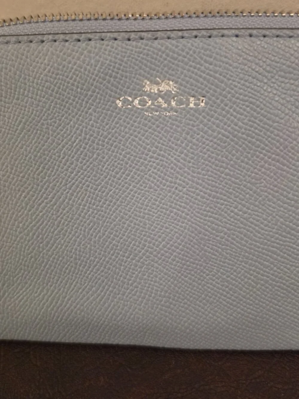 Coach Light Grey Wristlet Wallet